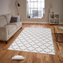 Conceptum Wookece304 Alfombra de Poliéster Blanco y Beige 80 x 150 cm